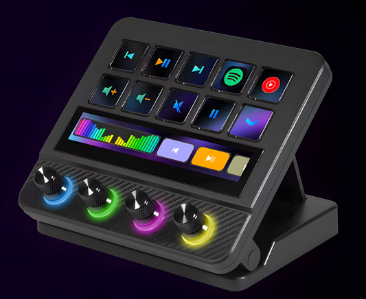 GamerDeckPro N4 Pro · Gamer deck 10 touches à écrans LCD avec Touch-Bar & RGB